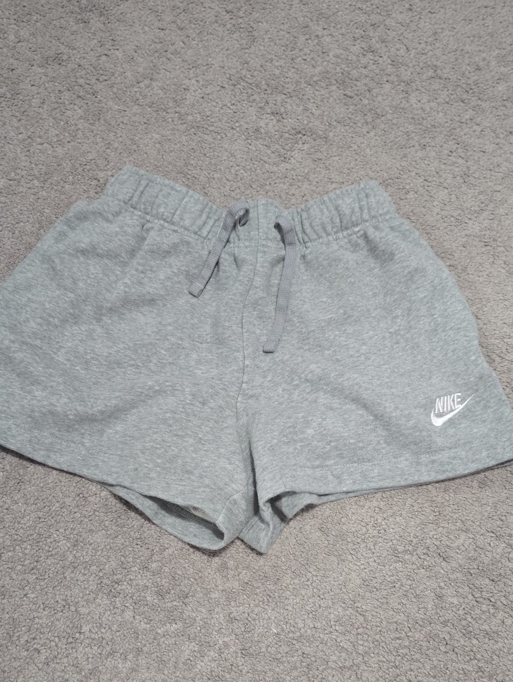 Nike Women's Light Gray Cotton Drawstring Shorts Size Small